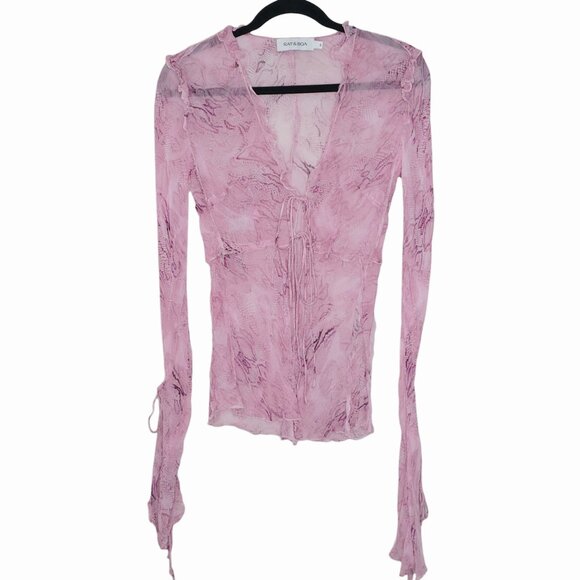 Rat & Boa Cobra Pink Blouse Top Maxi Skirt Snake Print Set Size M - Picture 6 of 13